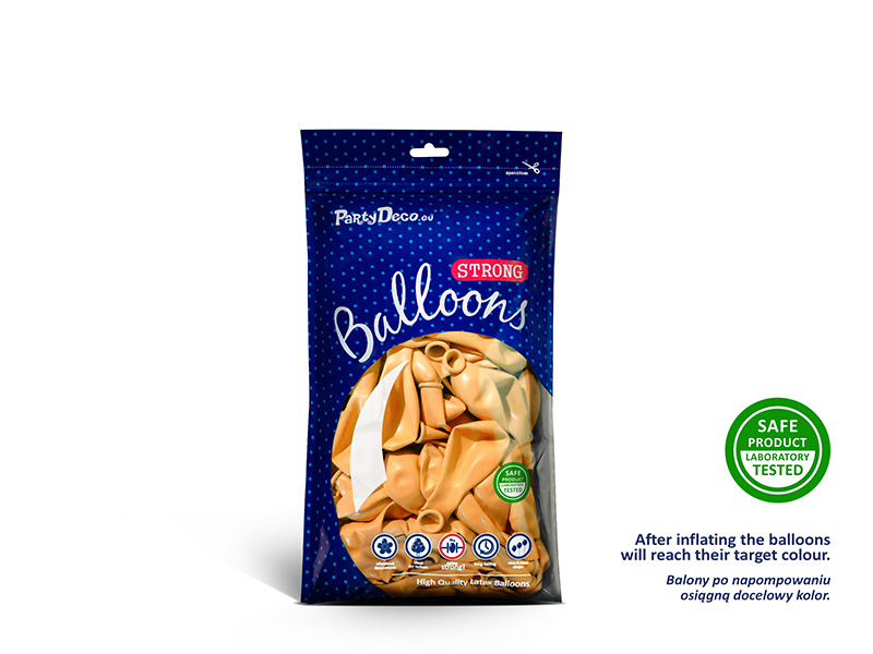 Balony Strong 12cm Pastel Bright Orange - detale