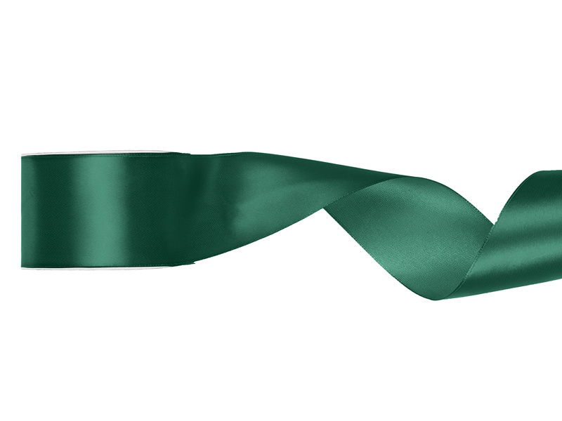 Tasiemka satynowa butelkowa zieleń 50mm/25m