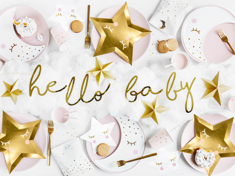 Baner Hello Baby - aranżacja na przyjęciu