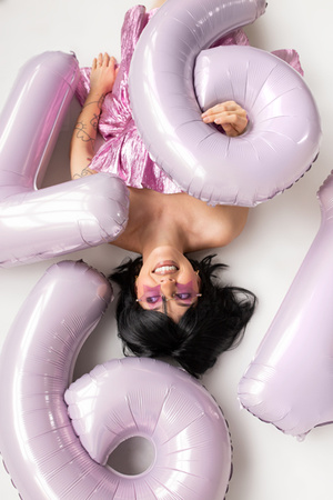 Peruka Kleopatra, czarny