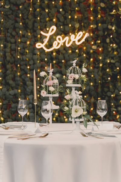 Girlanda Eukaliptus LED - dekoracja na ścianie