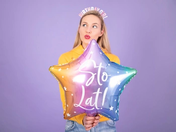 Balon foliowy Sto Lat!, 40cm, mix
