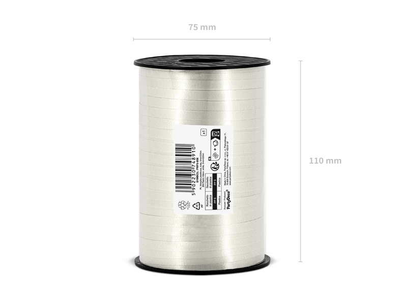 Wstążka plastikowa biała szerokość 5mm