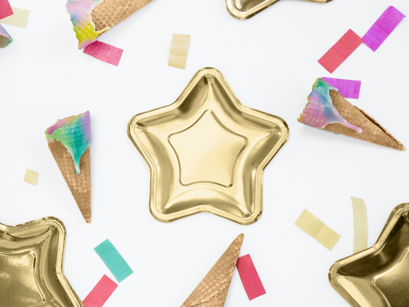 Talerzyki Gwiazdka złoty 23cm - zdjęcie 6