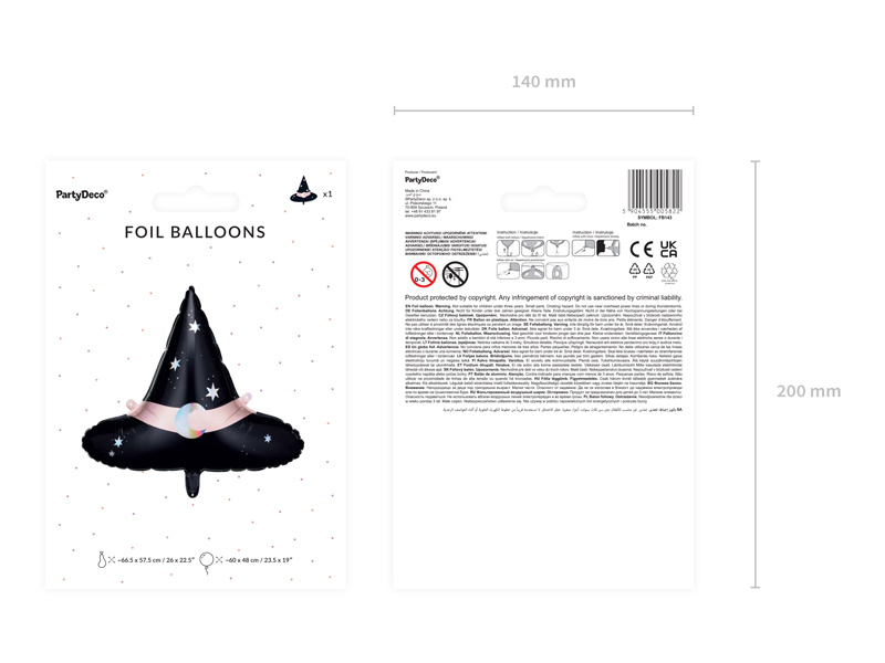 Balon foliowy Kapelusz czarownicy - zdjęcie 2