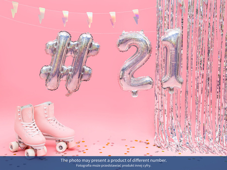 Balon foliowy Cyfra ''9'', 35cm, holograficzny