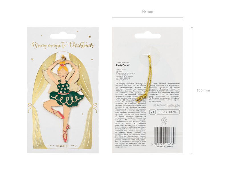 Zbliżenie na zawieszkę baletnicę