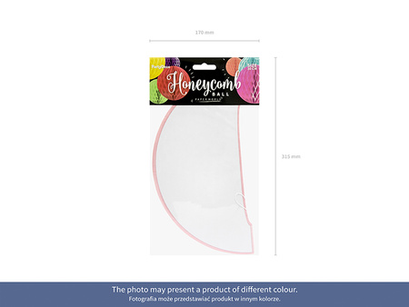 Kula bibułowa, biały, 30cm