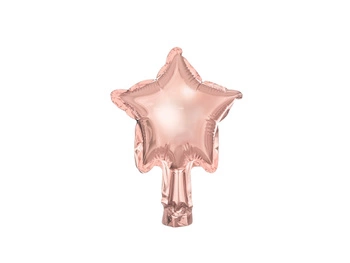 Balony foliowe Gwiazdka, 12cm, różowe złoto (1 op. / 25 szt.)