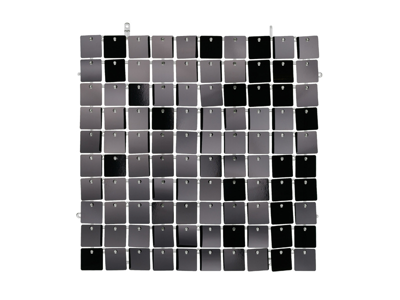 Panel cekinowy kwadraty czarny 30x30 cm - zdjęcie 1