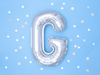 Balon foliowy Litera ''G'', 35cm, srebrny
