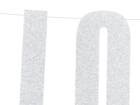 Baner Love, srebrny, 21x55cm