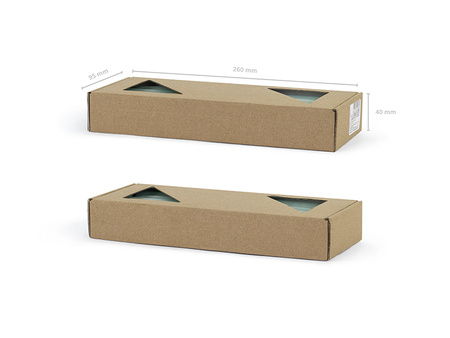 Świeca stożkowa matowa, błękit, 24cm (1 op. / 10 szt.)