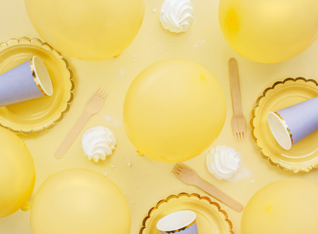Balony Eco 30cm pastelowe, żółty (1 op. / 10 szt.)
