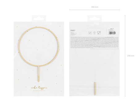 Topper drewniany Obręcz, 24.5cm