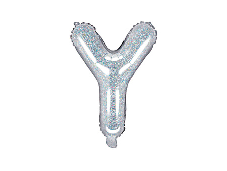 Balon foliowy Litera ''Y'', 35cm, holograficzny