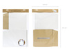 Pudełko na koperty, kremowy, 24x24x24cm