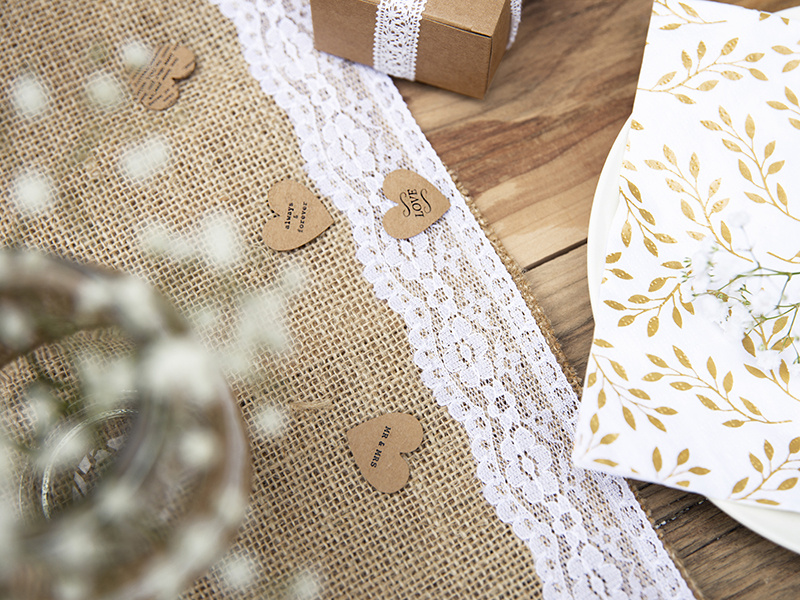 Bieżnik jutowy w aranżacji boho