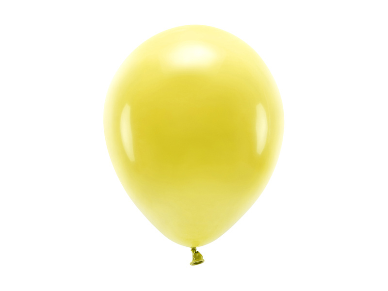 Balony Eco 26cm pastelowe ciemny żółty opakowanie