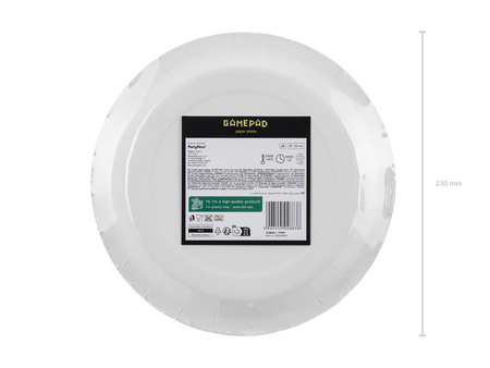 Talerzyki Gamepady, 23 cm, mix (1 op. / 6 szt.)