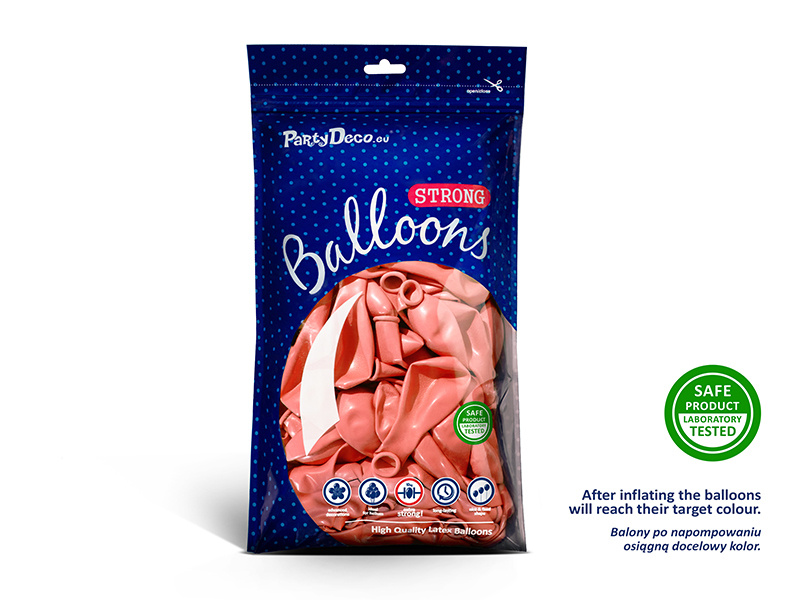 Balony Strong Rose Gold - aranżacja stołu i sali
