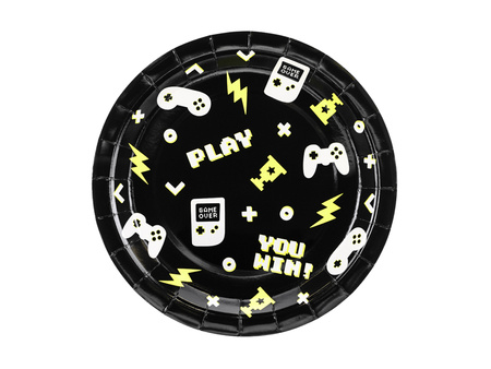 Talerzyki Gamepady, 23 cm, mix (1 op. / 6 szt.)