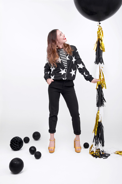 Balon okrągły 1m Pastel Black - zbliżenie na detal