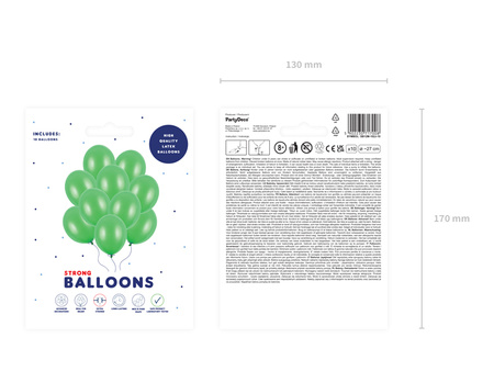 Balony Strong 27cm, Metallic Bright Green (1 op. / 10 szt.)