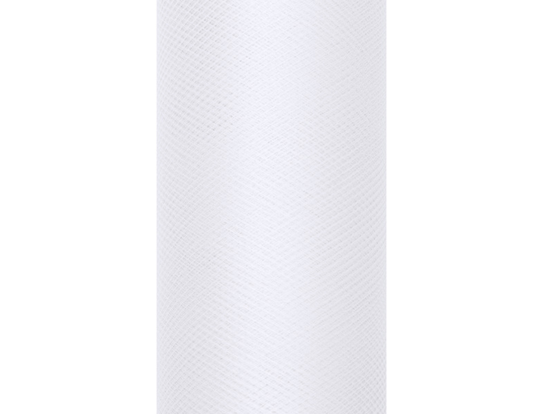 Tiul gładki biały 0,3 x 9m - zdjęcie 1