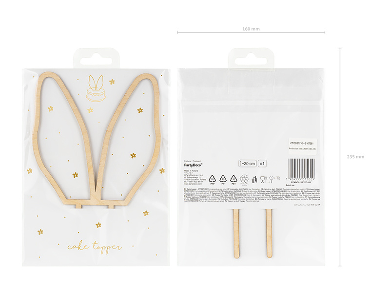 Topper Uszy Królika w aranżacji wielkanocnej