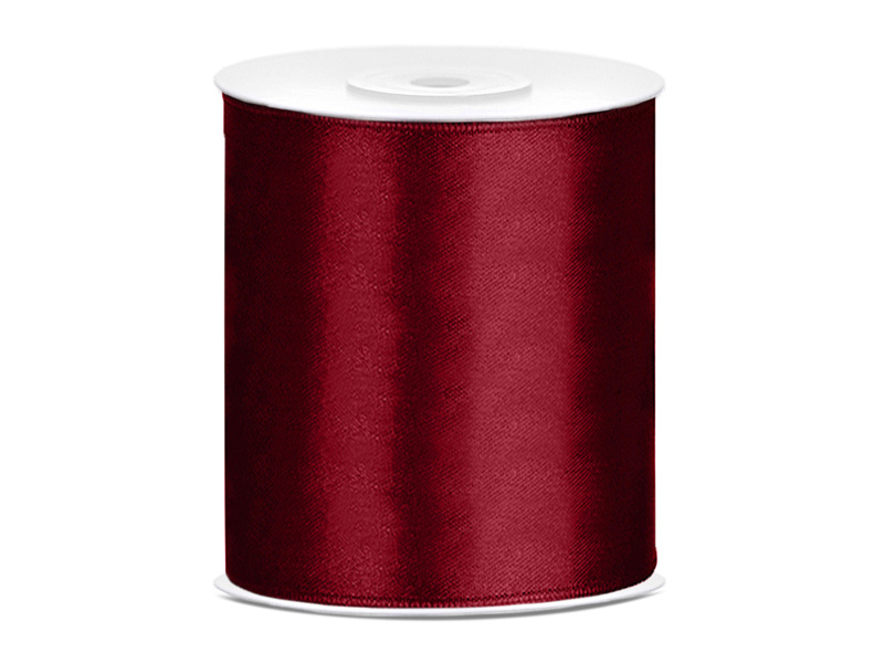Tasiemka satynowa bordo 100mm/25m