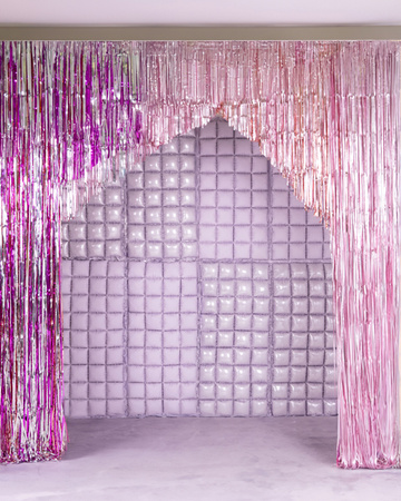 Balon foliowy kurtyna dwustronna, fioletowy, 55 x 110 cm