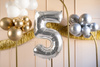 Balon foliowy Cyfra ''5'', 72cm, srebrny