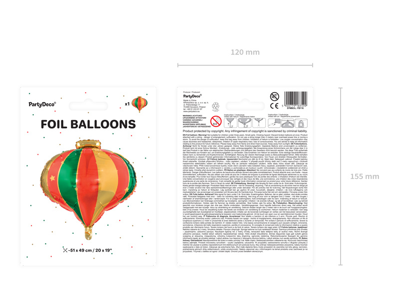 Balon foliowy Bombka w aranżacji dekoracyjnej