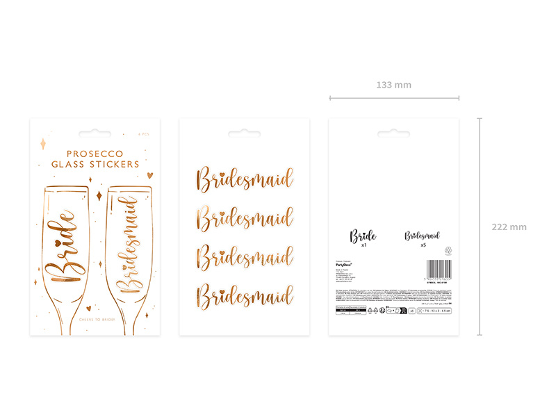 Naklejki Bride & Bridesmaid – detale i połysk