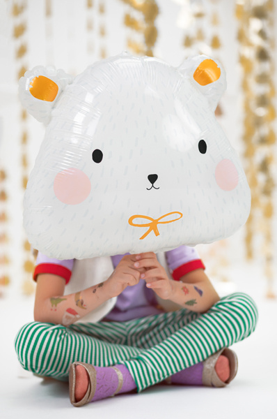 Balon foliowy Miś polarny 51x45cm - detale nadruku