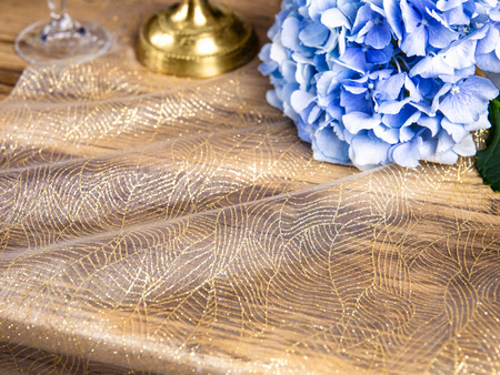 Organza z nadrukiem, biały, 0,48 x 9m