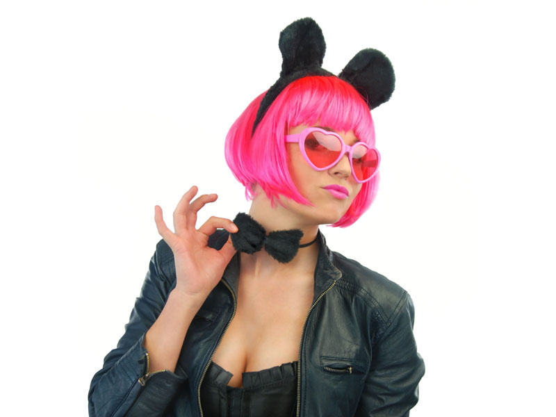 Różowe okulary serduszka - widok z góry