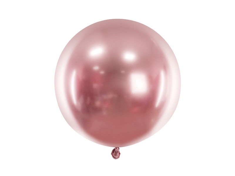 Balon okrągły Glossy 60cm różowe złoto
