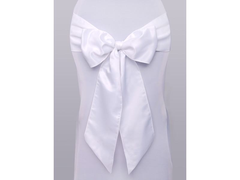 Szarfy na krzesło biały - detale produktu