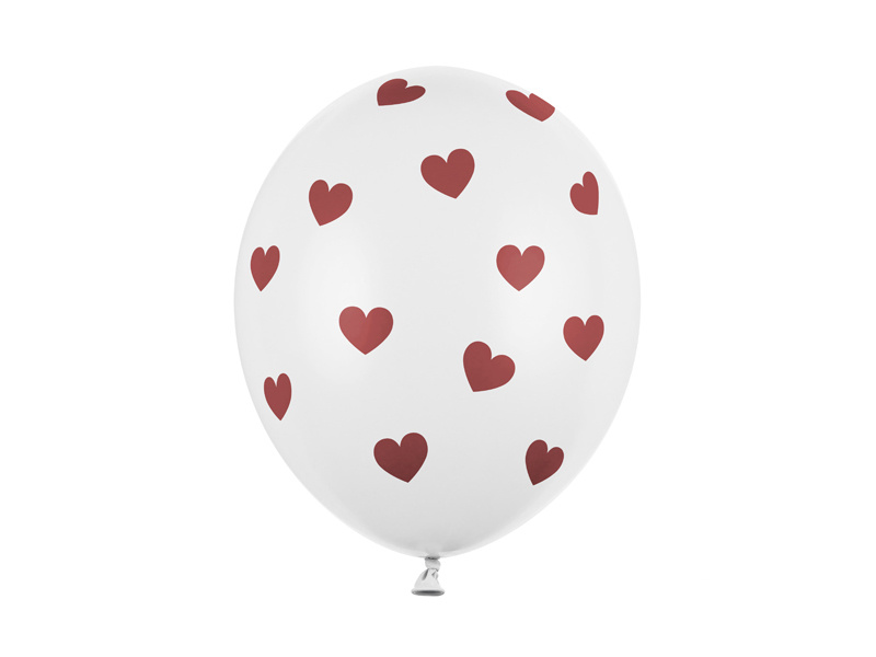 Balony Serduszka Pure White z bliska