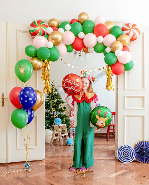 Balony świąteczne Merry Christmas w różnych kolorach