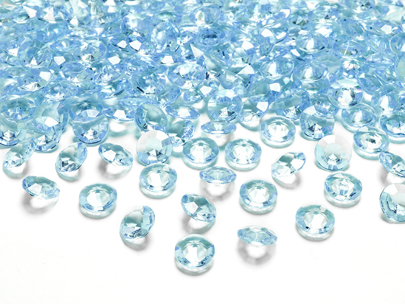 Diamentowe konfetti turkusowe 12mm