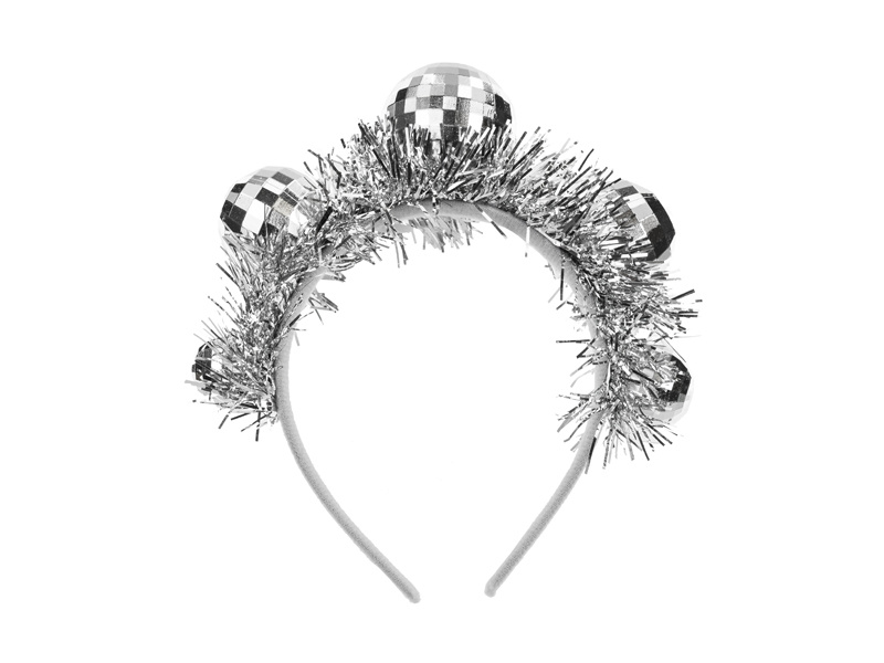 Opaska Kule Disco srebrna przód