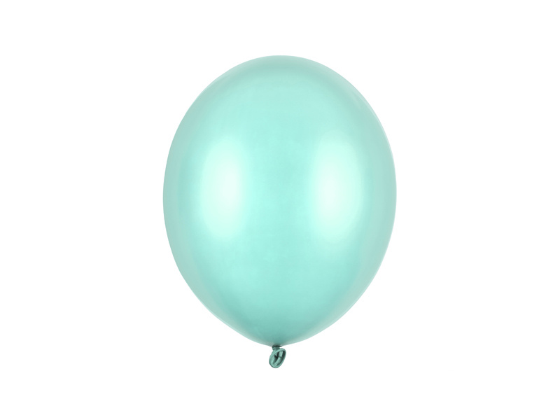 Balony Strong 27cm Metallic Mint Green – opakowanie 100 sztuk