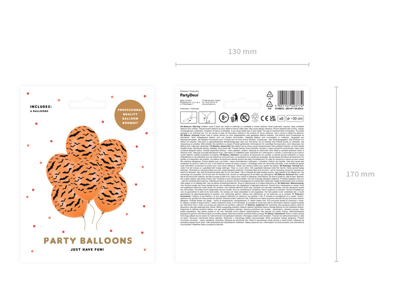 Balony z motywem nietoperzy