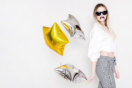 Balon foliowy Gwiazdka, 48cm, srebrny