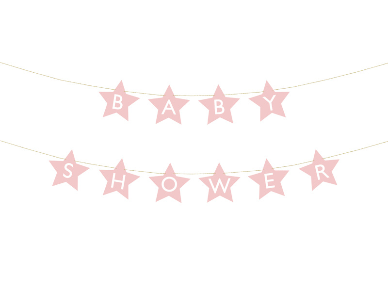 Baner Baby Shower jasny różowy - zdjęcie 1