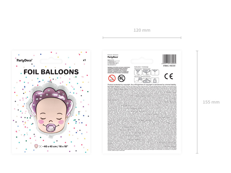 Balon foliowy Bobas Dziewczynka - inspiracja dekoracyjna