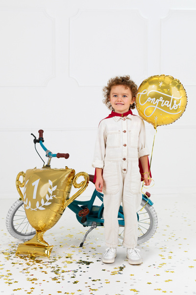 Złoty balon Congrats! 45cm – detal